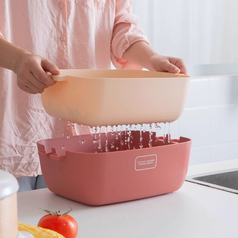 Drain basket, wash vegetable basket - Image 4