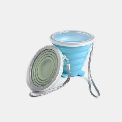 Silicone travel folding cup