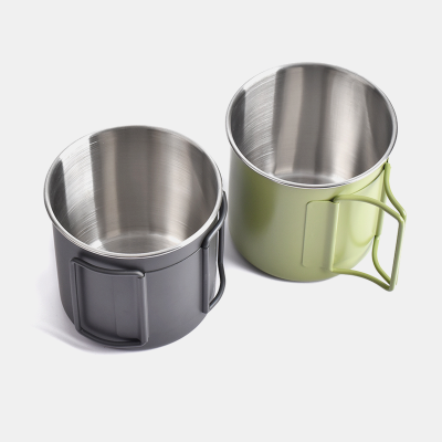 Stainless steel folding cup