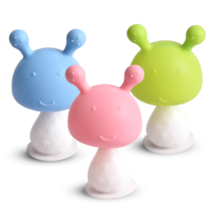 Mushroom Silica gel teether