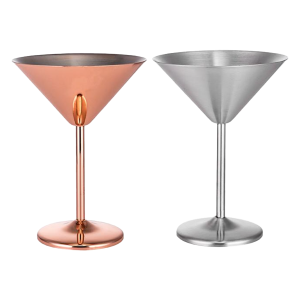 stainless steel Martini glasses