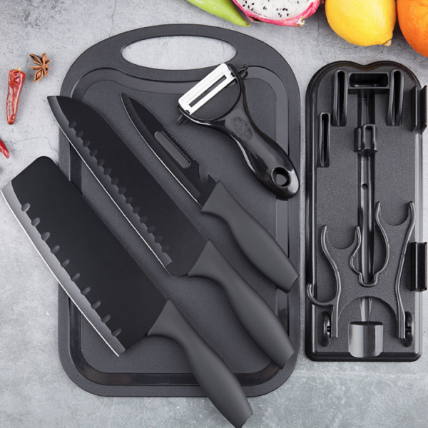 black kitchen knife set - Image 3