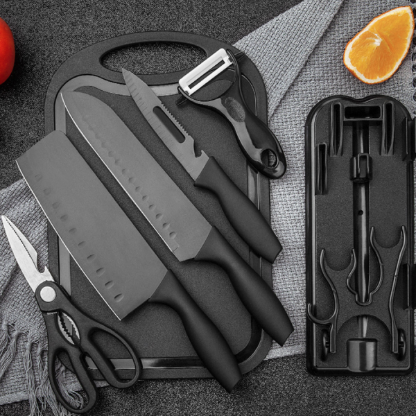 black kitchen knife set - Image 4