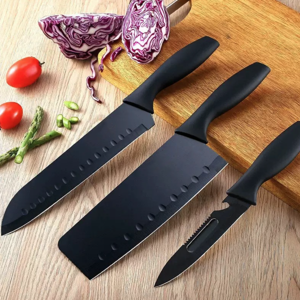 black kitchen knife set - Image 2