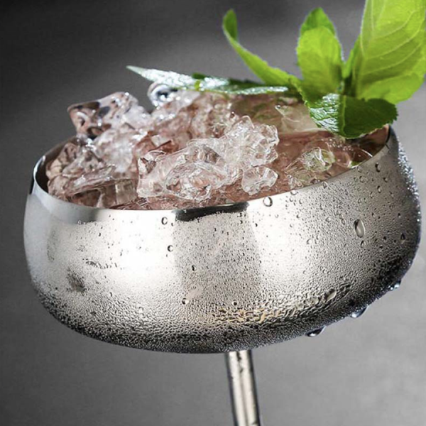 stainless steel stemmed glasses - Image 3