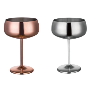 stainless steel stemmed glasses